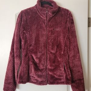NWT Columbia Beech Forest Full Zip Fleece sz Medium in burgundy